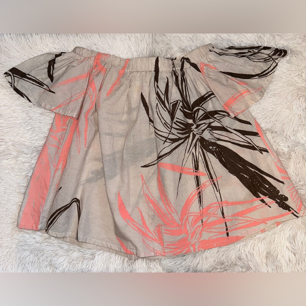 Kealopiko All Aloha Poʻohiwi Iti Off-Shoulder Top